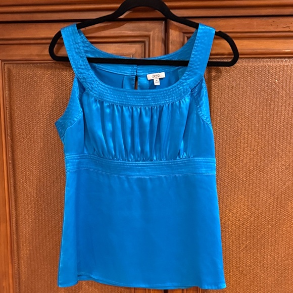 Vibrant Blue Sleeveless Blouse - Picture 1 of 3